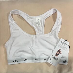 ALO Yoga White Racerback Sports Bra